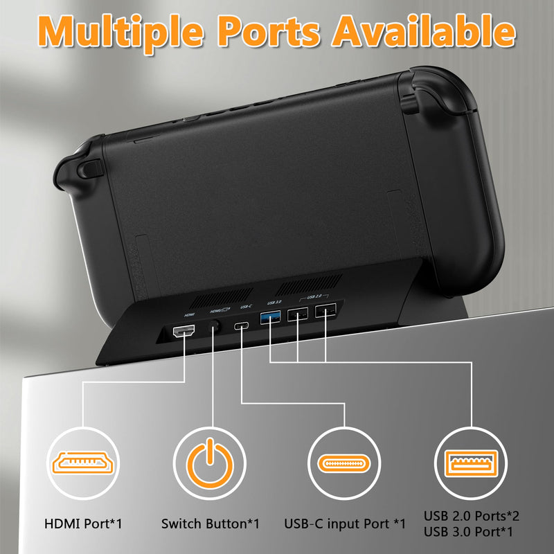 Switch 2 Dock,TV Docking Station with 4K HD Adapter/USB 3.0 Port/USB-C Port,Includes 20V/3A Power Adapter and Cable