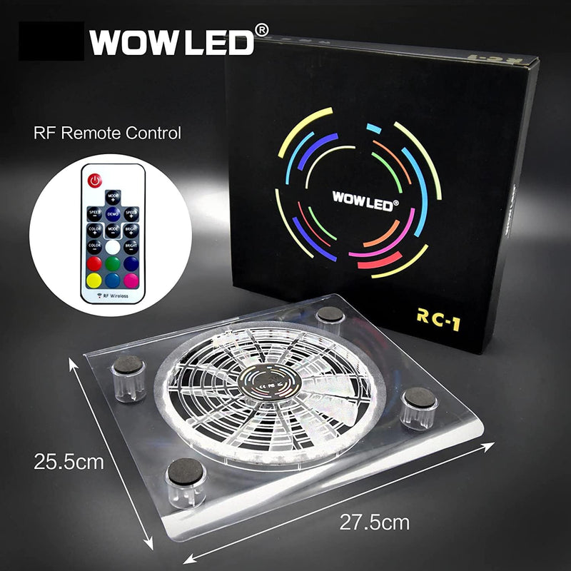 WFPOWER Wireless IR Remote Control 24 keys PS4 Cooling Fan RGB USB LED Cooler Thermal Fan Pad Stand for PC Case CPU Cooler Computer Gaming PS4 Playstation 4 Consoles Laptop Notebook XBOX One Radiators