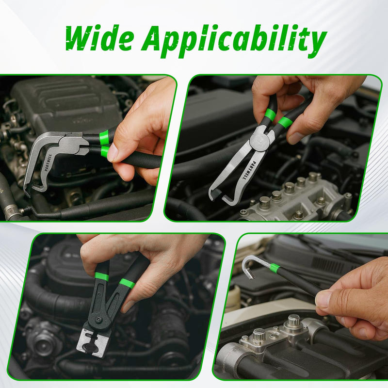 Electrical Disconnect Pliers Set – 3PCS Electrical Connector Pliers for Cars, Fuel Line Disconnect Tool, and Automotive Electrical Tool Kit Green 3