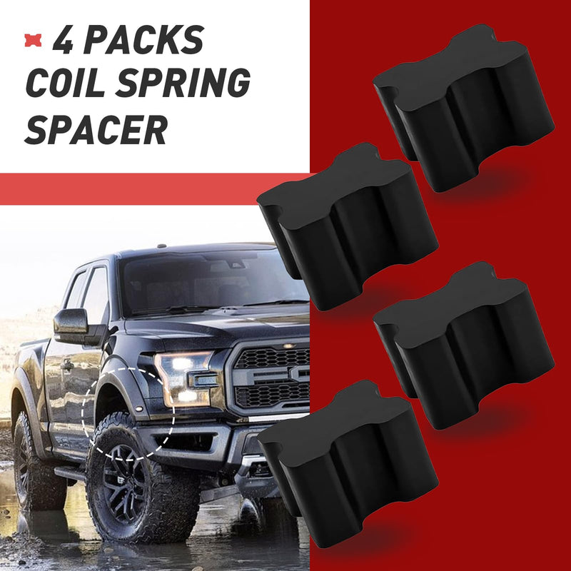 4 PCS FixlyFido Coil Spring Spacer Kit - Premium Coil Spring Lift Spacers for Vehicles, Durable Coil Spring Spacers 1" to 1.5" 4 - Pack