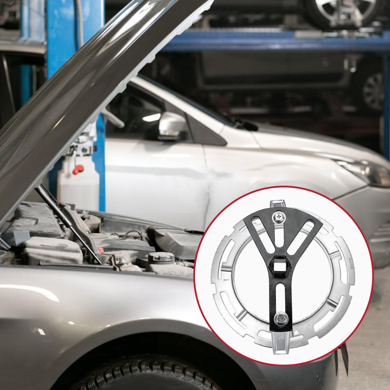 Universal Fuel Pump Removal Tool, Adjustable Fuel Pump Lock Ring Tool with 3 Arms, 5.2” to 7.17” Fuel Lid Tank Cover Collar Ring Removal/Install Tool with 1/2” Ratchet Drive 3-Jaw