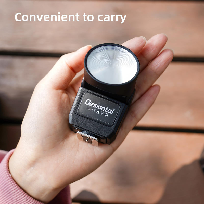 F02 Mini Camera Flash for Canon Nikon Sony Fujifilm and Other SLR Digital Cameras and Digital Cameras with Single Contact Hot Shoe