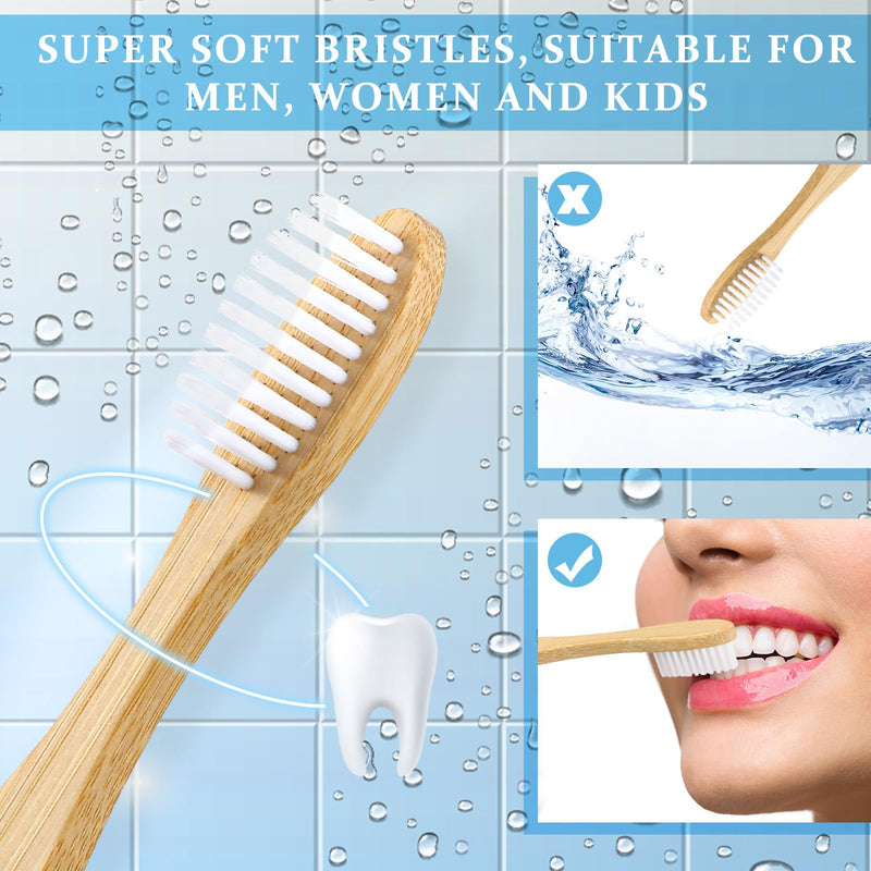 Sliner 100 Packs Prepasted Disposable Toothbrush Bamboo Prepasted Individually Wrapped Pre Pasted Toothbrush with Bamboo Handles Homeless Gift Set for The Homeless (Classic Color) 1 Count (Pack of 100)