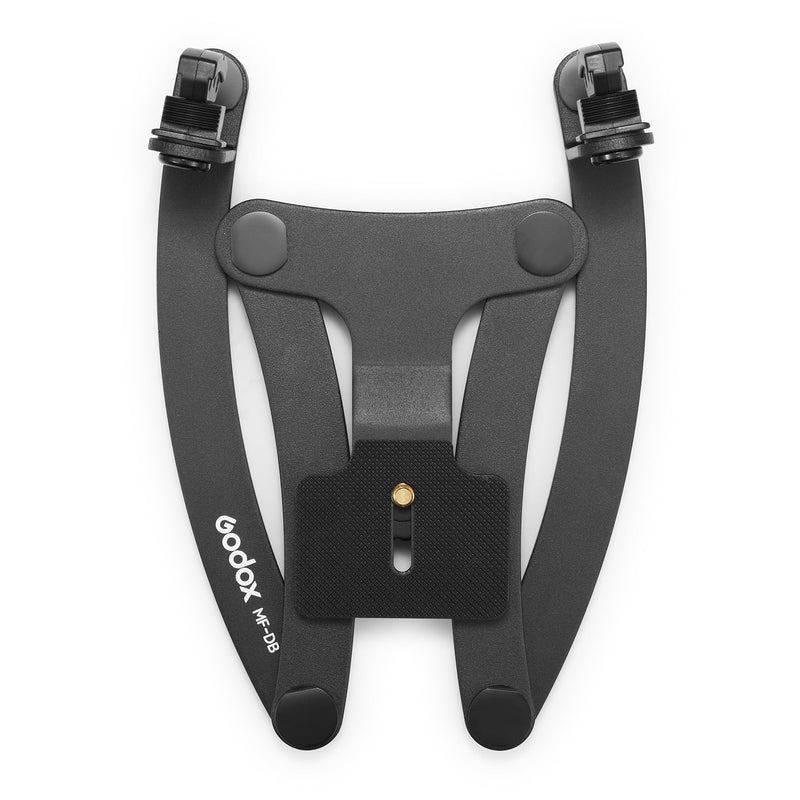 GODOX MF-DB Flexible Flash Bracket with Dual Flash Mounts Aluminum Alloy 360°Rotatable Head for Dental Photography Portrait Macro Photography Compatible with Nikon/Sony DSLR Cameras