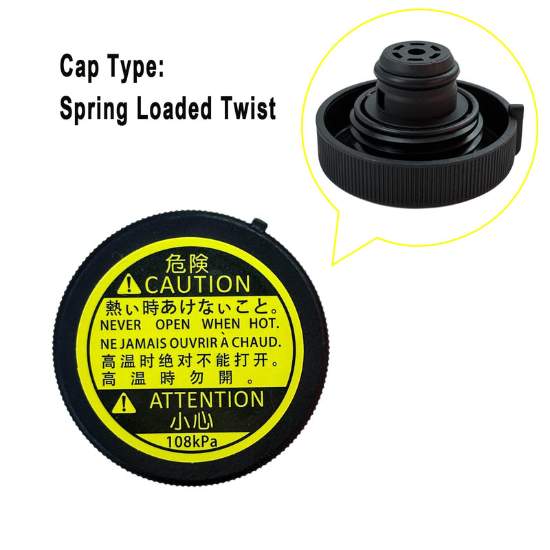 16475-51010 16401-75120 Coolant Reservoir Cap, Overflow Reservoir Cap Compatible with 2000-2025 Toyota Avalon Camry Highlander Mirai Prius C Prius Prime RAV4 | Lexus GS350 IS F | Scion tC xB etc