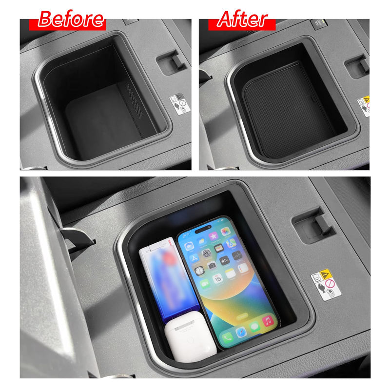 smabee Center Console Cool Box Organizer for Toyota Land Cruiser Prado 250/ Lexus GX 550 2024 2025 Armrest Storage Box ABS Insert Tray Accessories (Only Fit Cool Box) Black