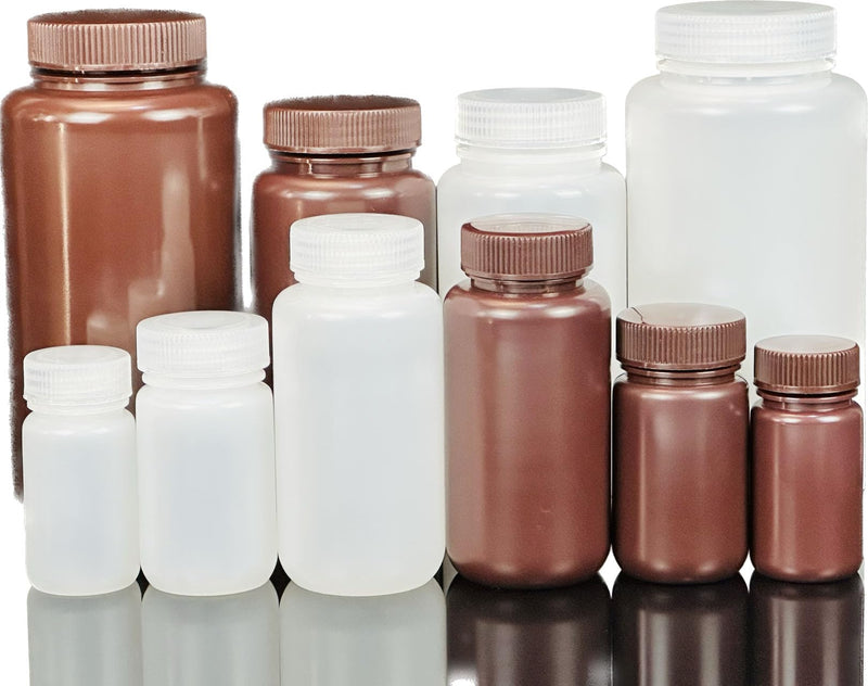 1000ML 32OZ Nature Narrow Mouth HDPE Plastic Reagent Bottles with Caps Pack of 4 30OZ(1000ML) Small Pack