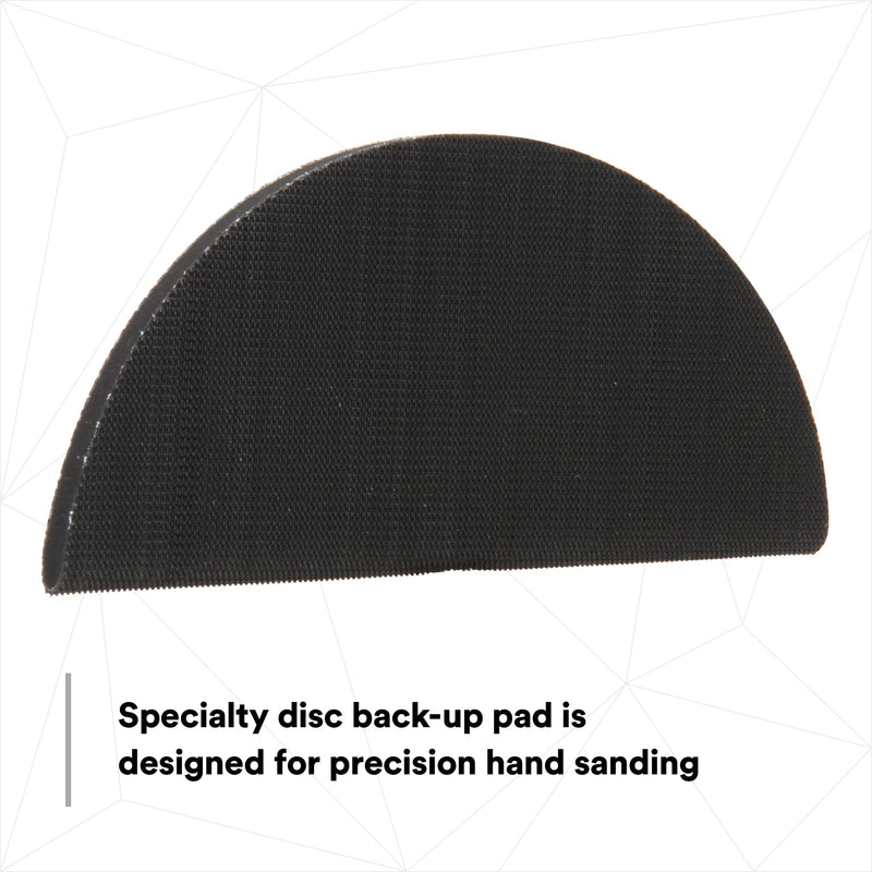 3M Hookit Half Round Pad 05792, 6 in, Medium Density Foam 1 Count (Pack of 1)