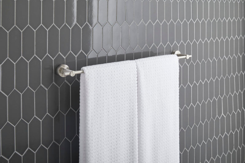 Gerber Plumbing Parma Bathroom 24" Towel Bar in Brushed Nickel 24 Inch