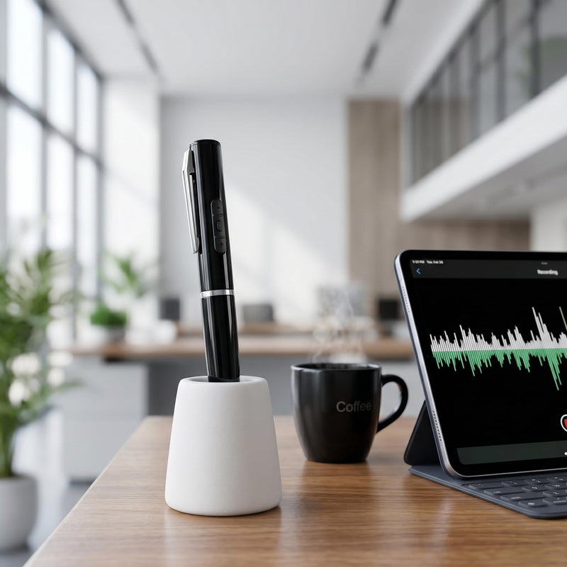 64GB Voice Recorder Pen, One-Touch Recording & MP3 Player, HD Noise Reduction, Playback While Writing, Ideal for Business Meetings, Interviews, Students