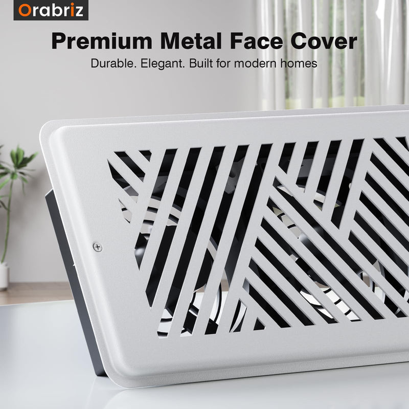 Smart AC Vent Booster Fan 4" x 10" Register with APP Control, Whisper-Quiet 120 CFM Airflow, Built-in Negative Ions, 10-Speed HVAC Vent Fan with Child & Pet Lock