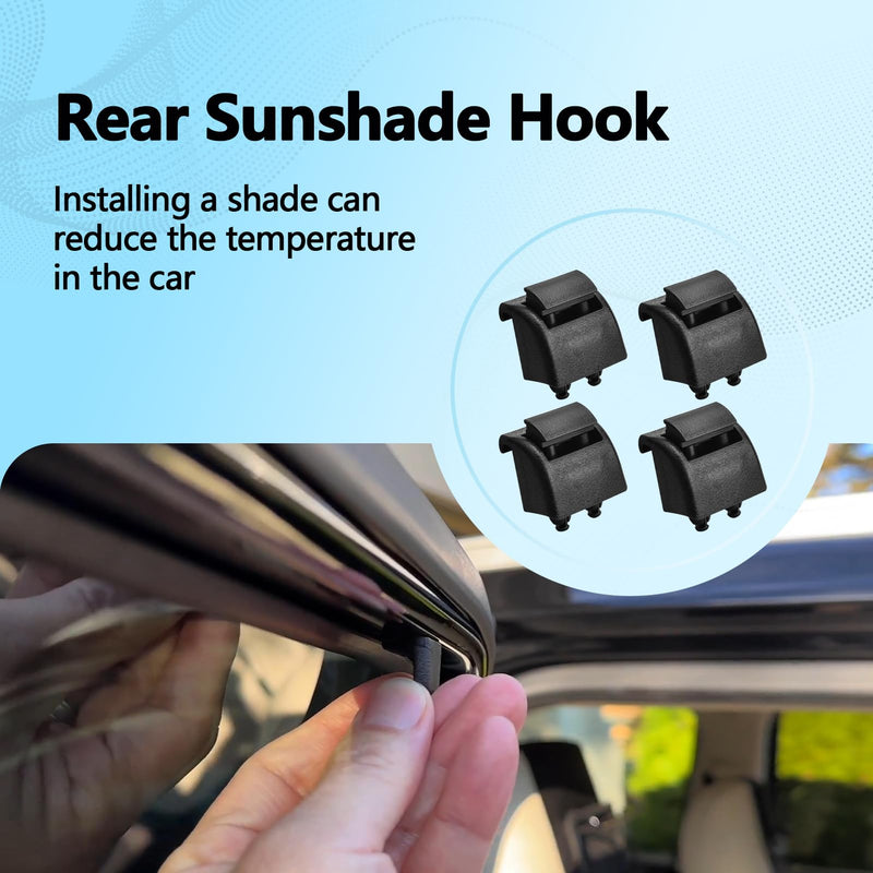 Rear Sunshade Hook 4PCS Compatible with Hyundai Santa Fe Sport 2013-2018 Replaces 83912-2W000 839122W000, Rear Curtain Sunshade Buckle Hook
