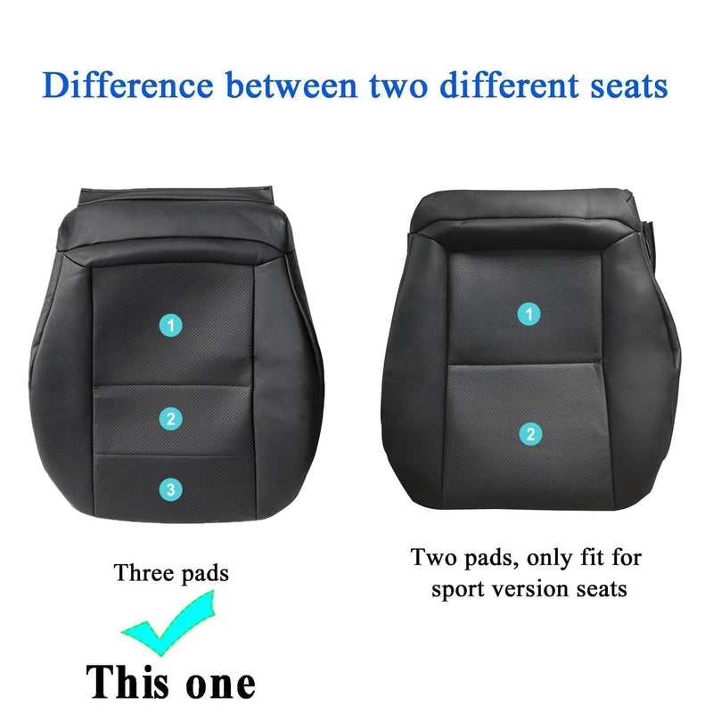 NLQR Driver Bottom Seat Cover Black Repalcement Microfiber Leather Compatible with Mercedes Benz GLK250 GLK280 GLK300 GLK350 2008-2015 Compatible with Mercedes Benz C250 C300 C350 C350e C400 2008-2014