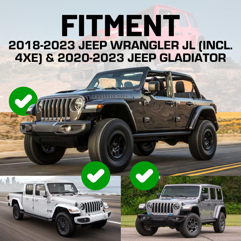 Bulletpoint A-Pillar 20mm Ball Mount MagSafe Phone Holder Bundle Compatible with 2018-2023 Jeep Wrangler JL & 2020-2023 Jeep Gladiator