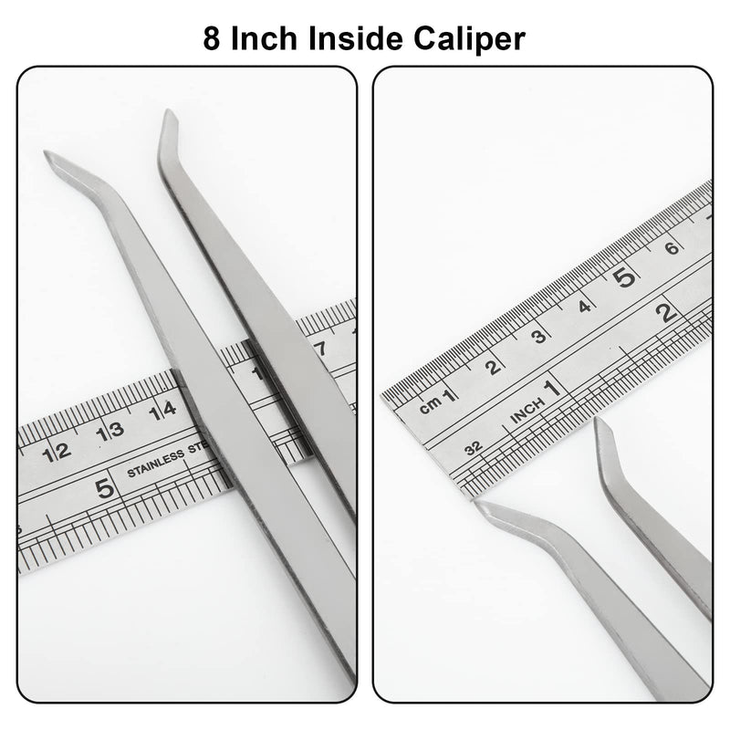  [AUSTRALIA] - Acrux7 3Pcs 8 Inch Long Spring Caliper Set, Carbon Steel Outside Divider Caliper Compass, Calipers Measuring Tool for Wood Turning Lathe Projects
