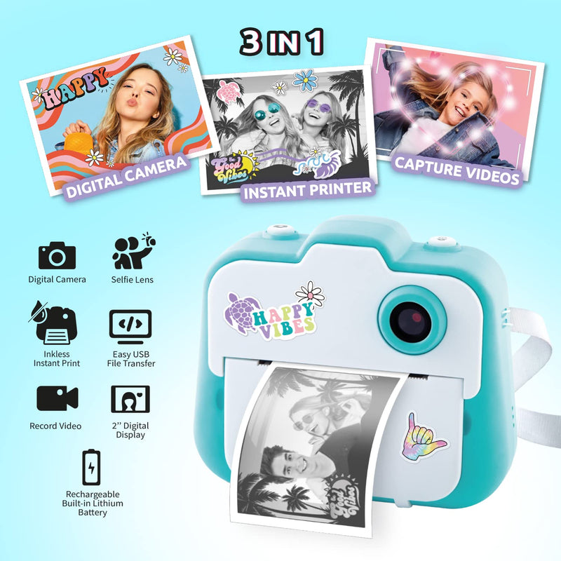 Canal Toys Photo Creator Instant Print Camera – Photo, Selfie and Video – Thermal Paper for 250 Photos – LCD Screen. 8+ Insta Camera