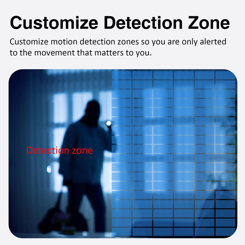 EVERSECU Smoke & Gas Detection Home Security Camera with Sound Alarm & Real Time Alert, Humanoid Auto Tracking, 2 Way Audio, Night Vision, Compatible with Alexa, Baby Monitor/Elder/Pet Camera(4pack) Full