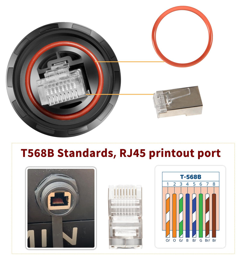 010-10603-00 Network Cable Connector, Waterproof Ethernet Cable Ends RJ45 Plug, Fits for Garmin Marine Devices GPSMAP, GMR, UHD (Set of 2)