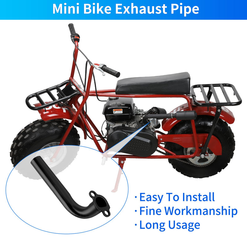 YOXUFA 212cc Exhaust Pipe Header Replacement for Predator 212cc 196cc 224cc 6.5hp Coleman CT200U CT200U-EX BT200X KT196 Baja Warrior Massimo MB200 Mini Bike Go Kart GX160 GX200 Small Engine Parts black Without interface