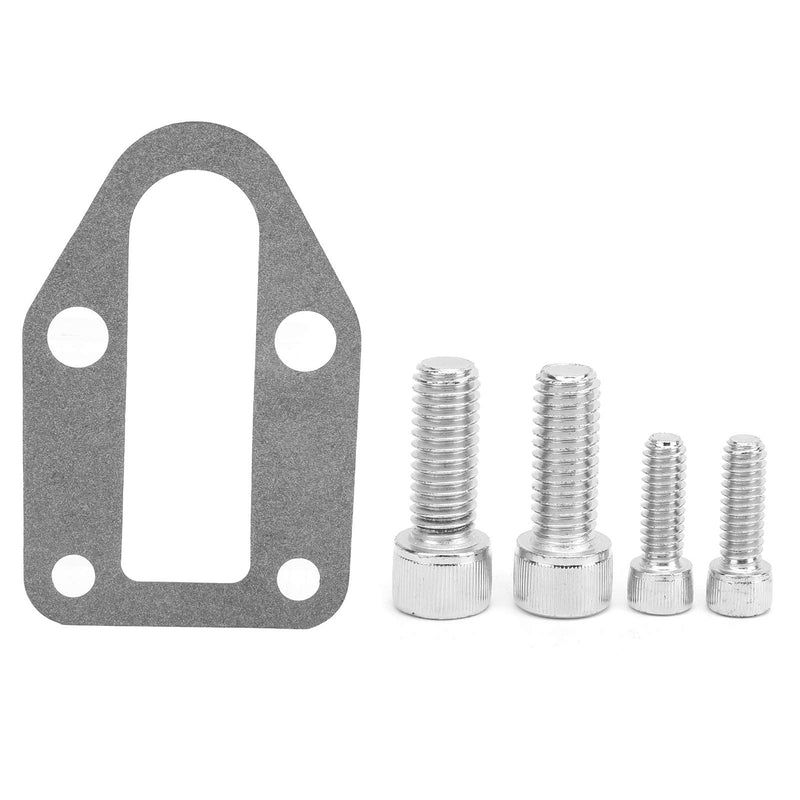 Fuel Pump off Plate Gasket with Bolts Compatible with 1955-2002 Small Block 262 265 267 283 302 305 307 327 350 400 V8 Engines