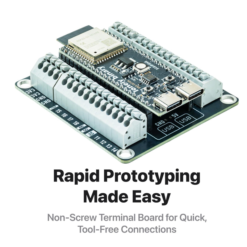 3-Pack ESP32-S3 N16R8 Gold Edition Kit with 16MB Flash, 8MB PSRAM, Expansion Boards, Terminals, Data Cable & Tutorials - Lead-Free Gold Finish Compatible with Arduino IDE & MicroPython 3-Pack All-Terminals Gold Kit