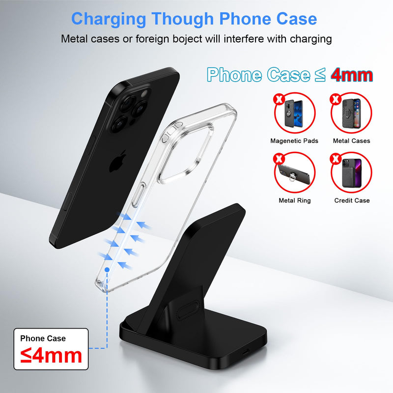 for Pixel 10 Pro Wireless Charger Stand for Google 10a/10Pro XL/10Pro Fold | Wireless Phone Charger Android with 18W AC Power Adapter for Google 9a/9/9 Pro/9 Pro XL/8a/8 Pro/8/7/7a/7 Pro/6/6 Pro/5/4