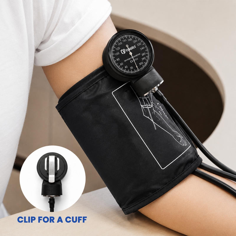 Replacement Aneroid Sphygmomanometer Gauge, Manual Pressure Devices, 1 Pcs (Black-B) Black-b