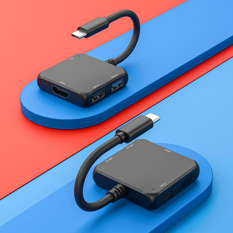 vienon USB C Hub HDMI Adapter, 4-in-1 USB C to HDMI 4K Adapter with PD 100W, USB 3.0 5Gbps for MacBook, iPad Pro, XPS, Surface, TV Dock Station for Switch/Steam Deck Dock