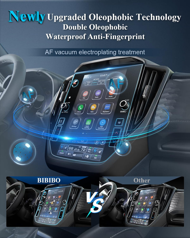 BIBIBO Upgraded Matte Anti-Glare for 2026 Subaru Forester Screen Protector 2025 2026 Subaru Forester(Premium/Sport/Limited/Touring)/2026 Forester Wilderness 11.6" Touchscreen Tempered Glass Lessen Fingerprints for 2025-2027 Forester (1Pcs)