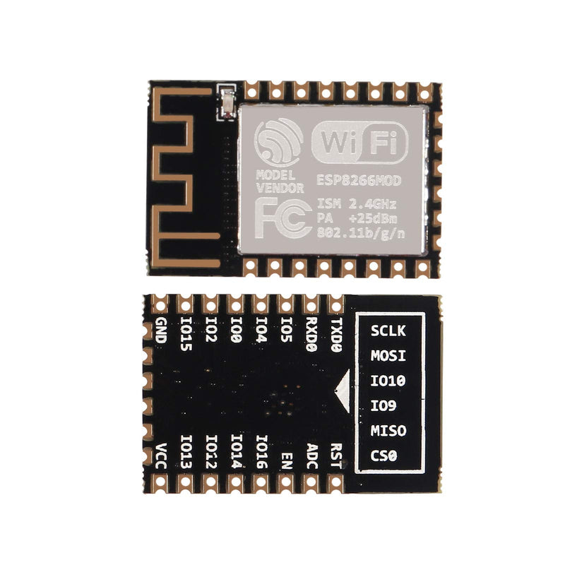 ESP8266 ESP-12F WiFi Serial Module Microcontroller 802.11N Module Wireless Transceiver Remote Port Network Development Board for Arduino NodeMCU MicroPython (ESP-12F)