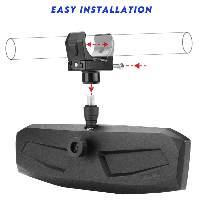 UTV Rear View Mirror,SXS UTV Mirrors HD,360°Adjustable Angle for 1.5" to 2.0 inch Round Roll Cage,Compatible with Polaris RZR,Honda Pioneer,Kawasaki KRX/Mule,Yamaha,Talon,Can Am X3,CFMOTO