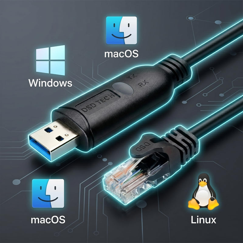 DSD TECH SH-N20A USB 3.0 to RJ45 Ethernet Cable, 1000Mbps, 6ft, Mac PC