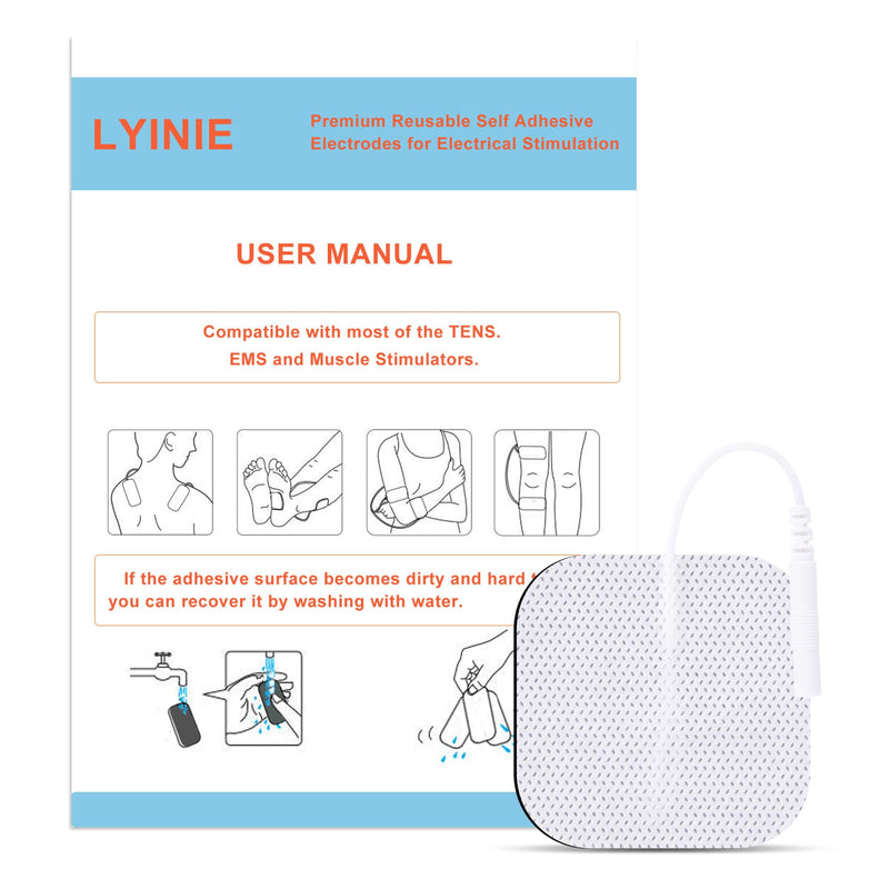 TENS Unit Replacement Pads 48 Pcs, Premium Quality OTC TENS Unit Pads, 2" X 2" - Compatible with Most TENS Machines, Replacement Electrodes Value Pack