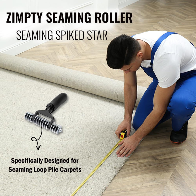 ZY393 Seaming Roller Seaming Spiked Star Grooming Carpet Pile Roller