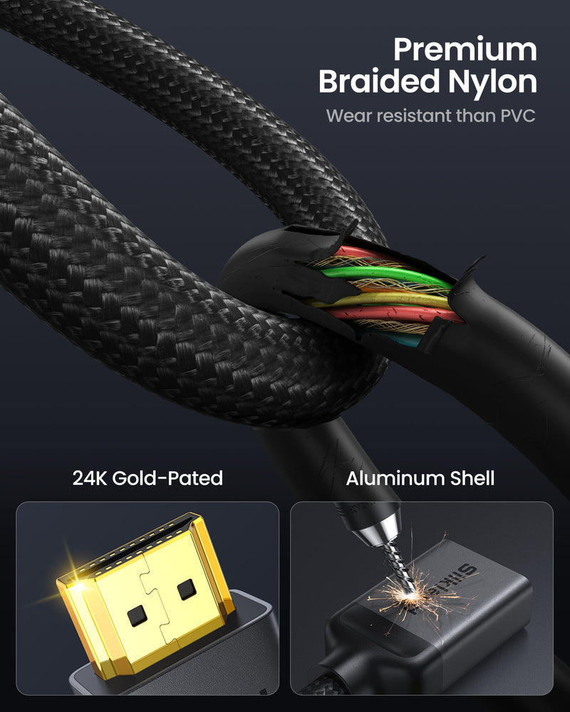 Silkland 8K HDMI Extension Cable 10FT/3M HDMI Extender 2.1, 8K@60hz 4K@120hz HDMI Male to Female Adapter, Ultra High Speed 48Gbps Hdmi Cord Compatible with Fire Stick Roku TV Blu-Ray Laptop PS5 PS4 PC