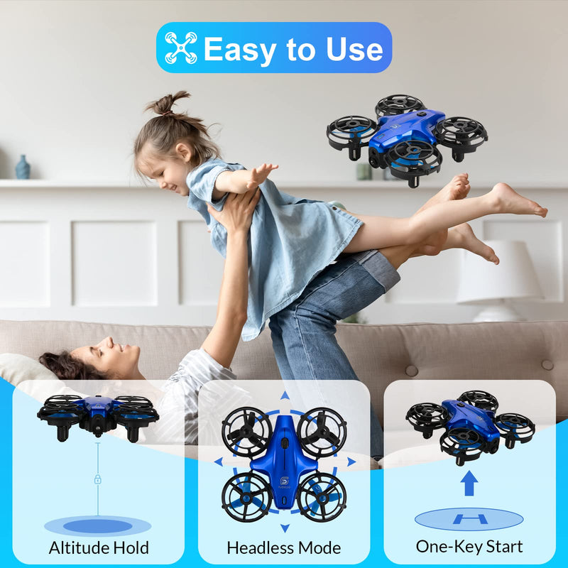 Drones for Kids, ACIXX RC Mini Drone for Kids and Beginners, RC Quadcopter Indoor with Headless Mode, Small Helicopter with 3D Flip, Auto Hovering, Great Birthday Christmas Gift for Boys and Girls Blue