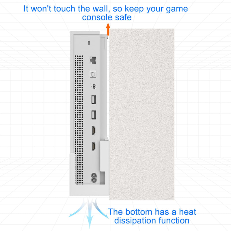 Wall Mount Bracket Compatible for Xbox One S,Xbox One S Wall Mount | Space-Saving Wall Bracket Compatible for Xbox 1S,Install Near or Behind TV