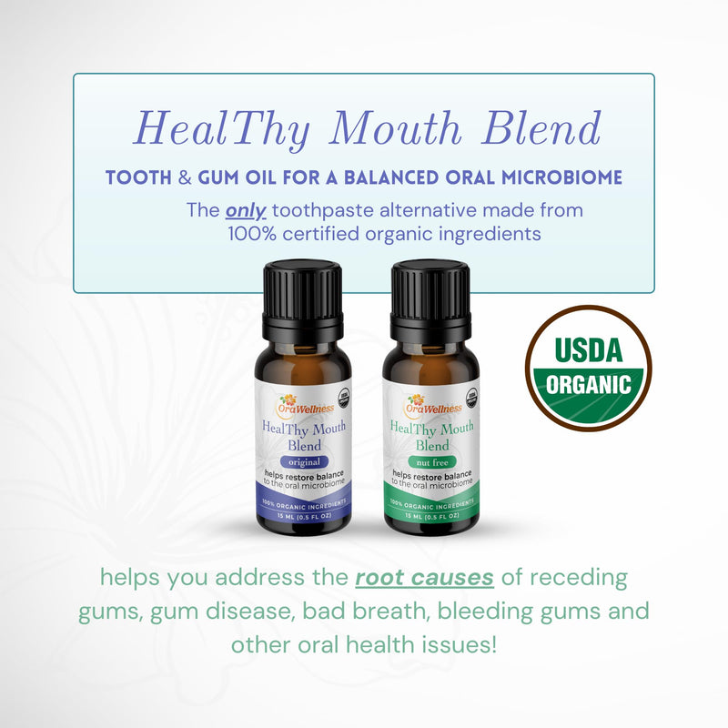 OraWellness Healthy Mouth Blend Organic Tooth Oil, Flouride Free Made in the USA Toothpaste & Mouthwash Alternative, Natural Rinse for Healthy Teeth & Gums for Women, Men and Kids, Pack of 3 Original 0.5 FL Oz (Pack of 3)