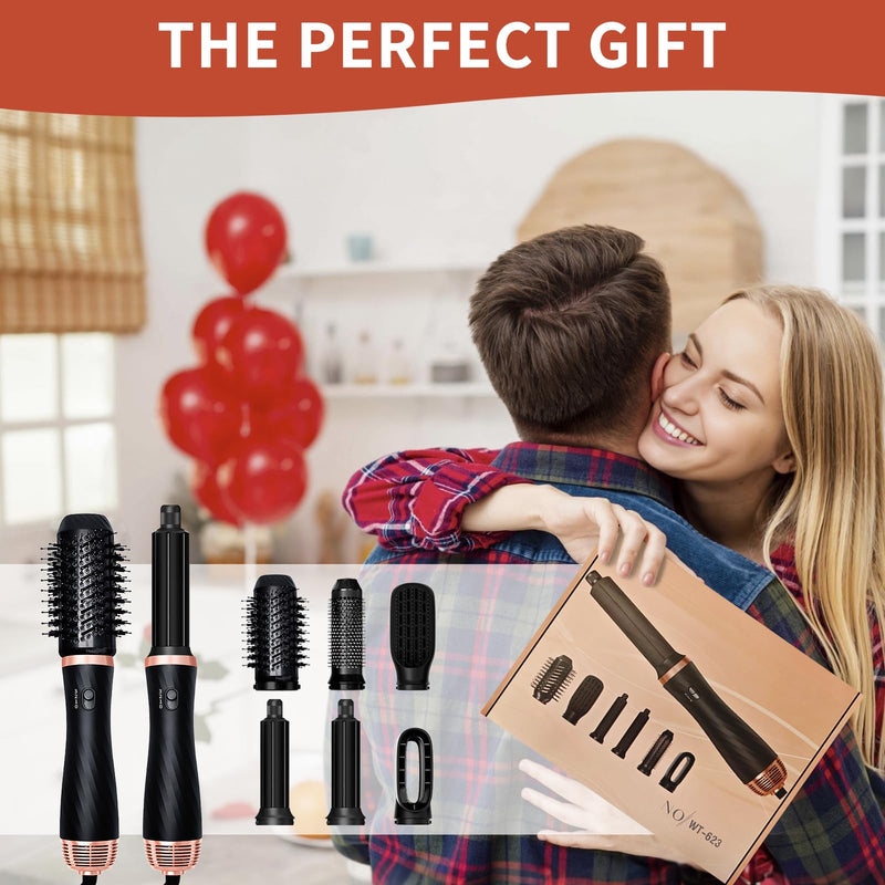 1000W Air Styler 6 in 1 Hair Styler,Magic styler High-Speed Hair Dryer Brush,Multi-purpose styling tool,For All Hair Types,Straighten, volumize, smooth, dry and blow dry hair styler – Ionic Technology