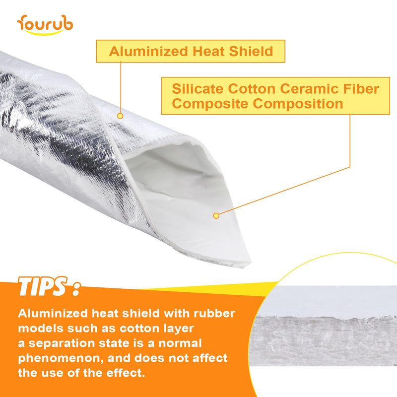 Automotive Aluminized Heat Shield Up to 2280°F High Temp Thermal Barrier Fiber (None Adhesive Backed) (1/4" X 36" X 24") 1/4" X 36" X 24"