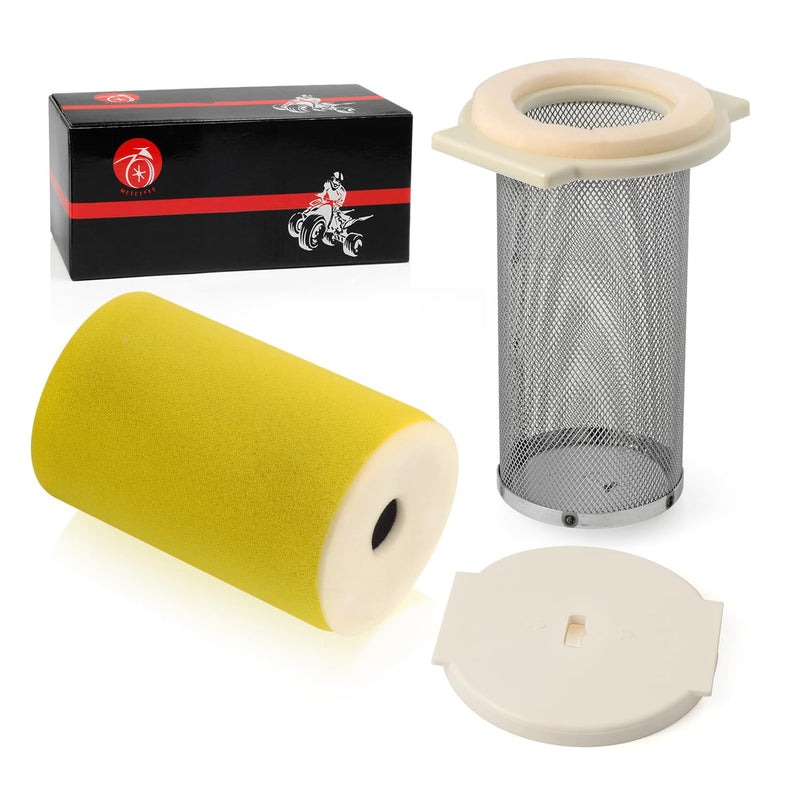 Air Filter & Guide & END CAP Kit For Yamaha Big Bear 350 Moto-4 250 350 Timberwolf 250 YFB250 1987-2000 Kodiak 400 YFM400FW 1993-1999