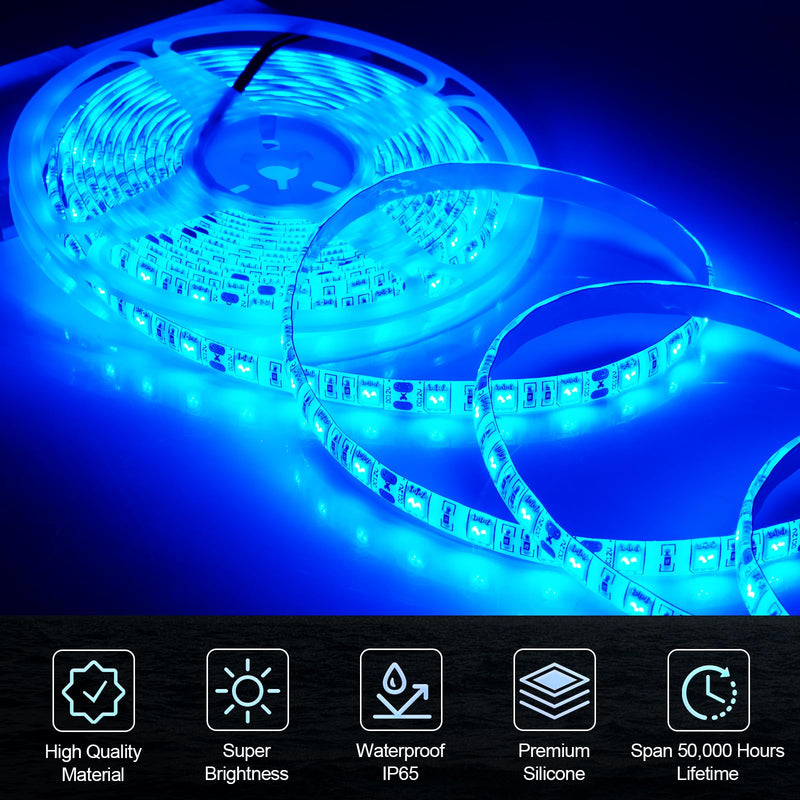 UCINNOVATE LED Boat Light, 32.8FT Marine Waterproof LED Strips, Boat Interior Light, Accent Light, Courtesy Interior Lights, Luminous Tubes, Fishing Night for Pontoon Fishing Yacht Kayak (12V, Blue) 10m