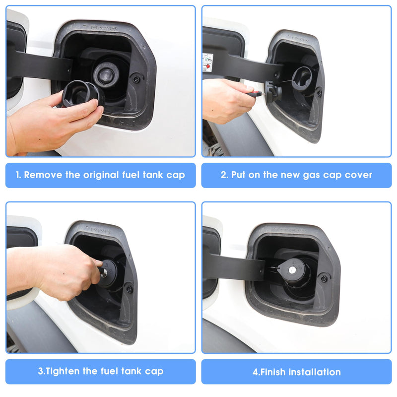 Locking Gas Cap with Key for Bronco, Anti-Theft Locking Fuel Cap Gas Tank Lock for 2021 2022 2023 2024 2025 2026 Ford Bronco Accessories (Not For Raptor,Maverick) Fit 2.31" Threaded Hole