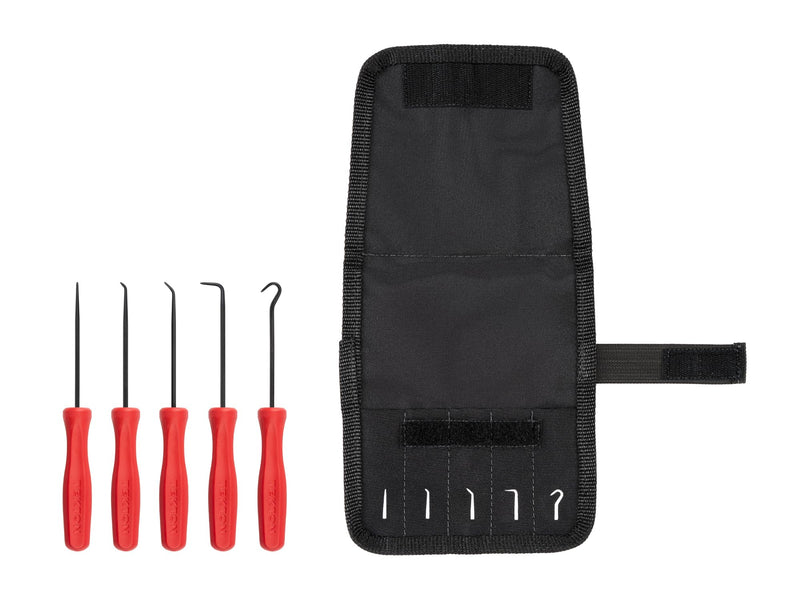 TEKTON Blunt Pick and Hook Set with Pouch (5-Piece) | PNH90404 | Made in USA Blunt Pick and Hook Set (5-Piece, Pouch)