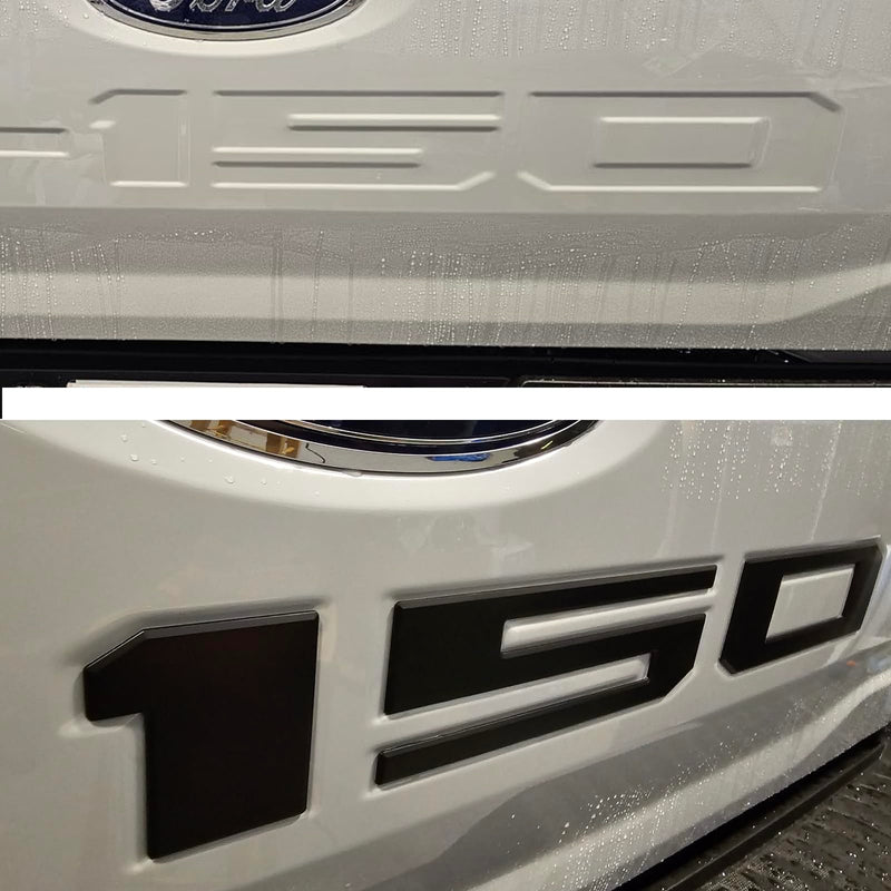 Tailgate Insert Letters Compatible with f150 2021 2022 2023 2024 2025 3D Emblems with Strong Adhesive 250530 Matte Black