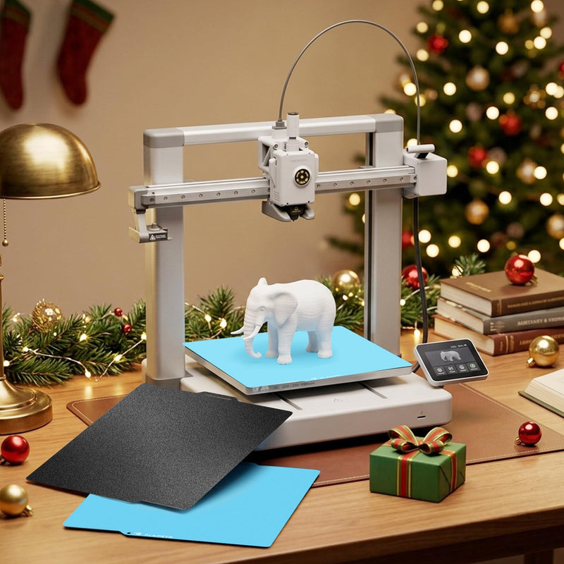 2-Pack 3D Printer Build Plate Compatible with Bambu Lab P2S, P1S, A1, X2D, X1, X1C P1P: Blue Low-Temperature Printing Platform, Black PEI Dual-Sided Sheet with Smooth and Textured Surfaces 257x257mm