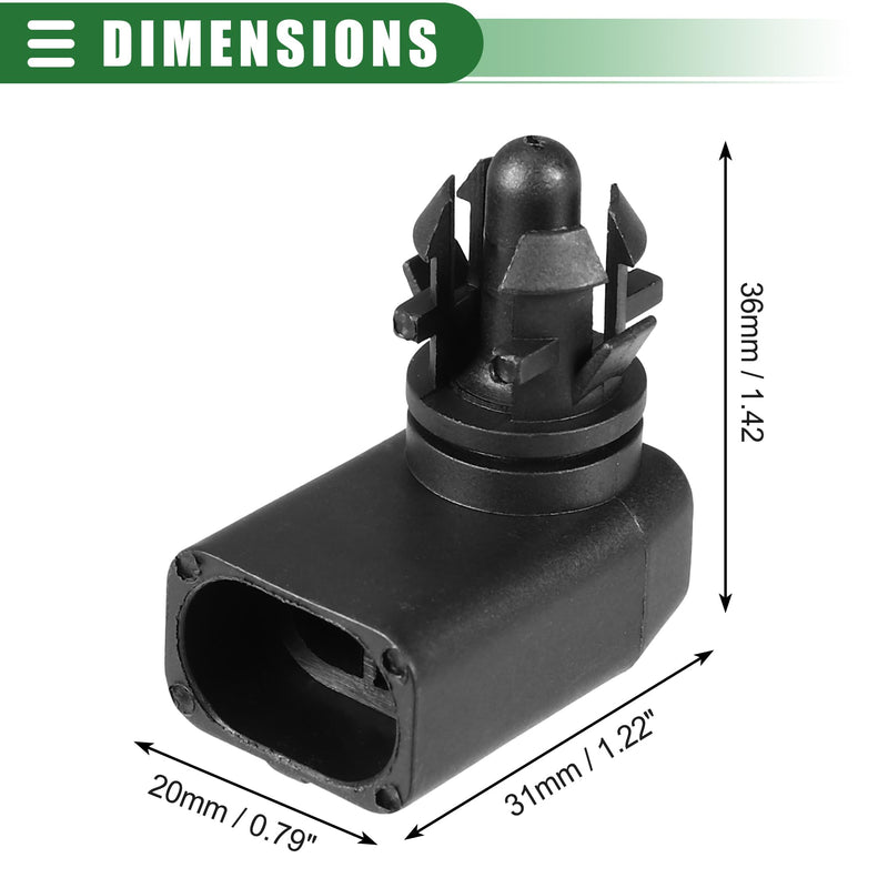 Motoforti Ambient Air Temperature Sensor, for GMC Sierra 3500 HD 2007-2014, Plastic, No.25775833, Black