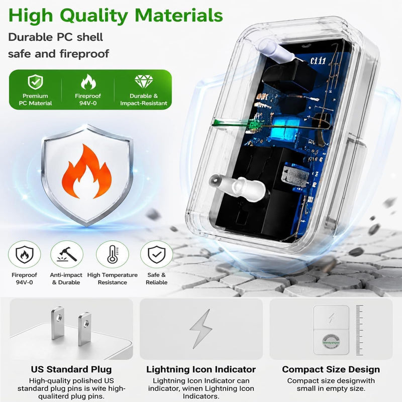 Energy Saving Device 2026 | 4 Pack Smart Device for Home Office, US Plug, Stop Consume Watt