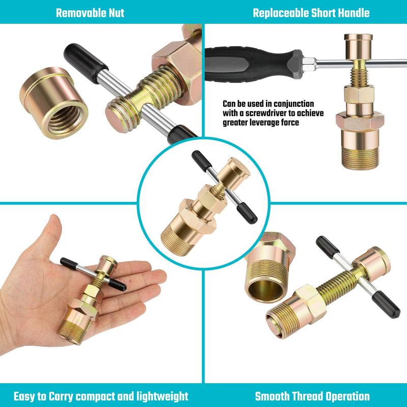 DURATECH Olive Remover Puller Tool, Compression Ring Removal Tool, for NPT 1/2 ” and 3/4 ”, Without Damage, Corrosion Resistance, Remove Nut and Ferrule of Pipe in Kitchen, Sinks, and Bathtubs