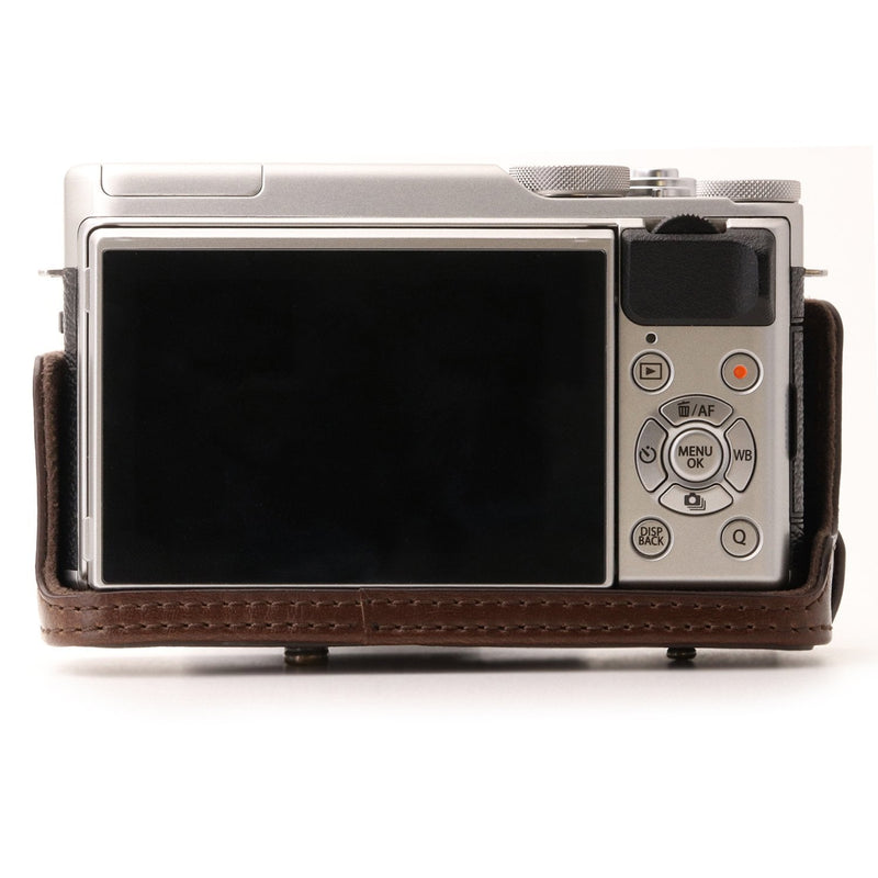 MegaGear "Ever Ready" Protective Leather Camera Case , Bag for Fujifilm X-A3, X-A2, X-A1, X-M1 Compact System with 16-50mm Lens (Dark Brown) 16.21 x 9.8 x 16.61 cm Dark Brown